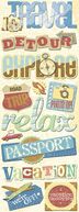 Adhesive Chipboard 4.5"X13.5" Sheet-Travel by K&Company: Product Image