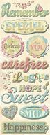 Adhesive Chipboard 4.5"X13.5" Sheet-All Occasion Words by K&Company: Product Image