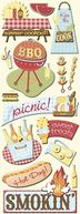 Adhesive Chipboard 4.5"X13.5" Sheet-Summer Fun Picnic by K&Company: Product Image
