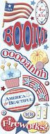 Adhesive Chipboard 4.5"X13.5" Sheet-4th Of July by K&Company: Product Image