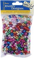 Pony Beads 6x9mm 380/Pkg-Metallic Multi by Darice: Product Image