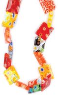 Millefiori Glass Bead Strands-10x12mm Rectangles 7" by Darice: Product Image