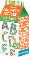 Mudpuppy Playful Patterns Wooden Magnets - Letters by MUDPUPPY: Product Image