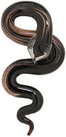 Blue Moon Enchanted Planet Glass Pendants-Snake - Black 1/Pkg by Blue Moon Beads: Product Image