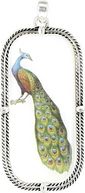 Blue Moon Enchanted Planet Metal Pendants-Epoxy Peacock-Ant Silver 60mmx26mm-1/Pkg by Blue Moon Beads: Product Image