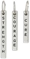 Blue Moon Poetiques Metal 3 Stick Word Pendant 3/Pkg-#1 - Silver by Blue Moon Beads: Product Image