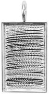 Designer's Long Rectangle Base 1/Pkg-Silver Overlay 32x23mm by Amate Studios: Product Image