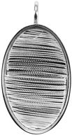 Designer's Oval Base 1/Pkg-Silver Overlay 31.7x50.76mm by Amate Studios: Product Image