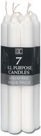All Purpose Unscented Taper Candles 7" 7/Pkg-White by Darice: Product Image