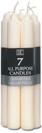 All Purpose Unscented Taper Candles 7" 7/Pkg-Ivory by Darice: Product Image