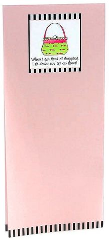 Note Pad Pink Green Hand Bag Magnetic