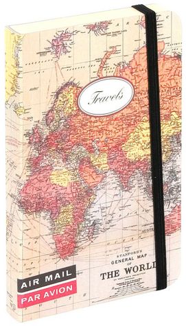 Mini World Map Travel Journal 4x6