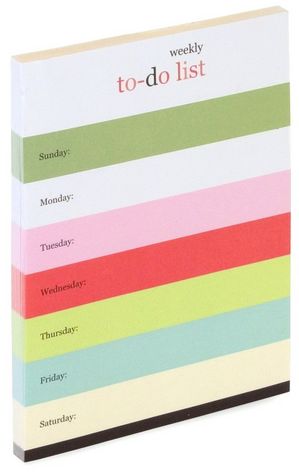 Striped Weekly To Do List Notepad