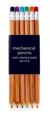 Mechanical Pencils with Colored Leads set of 6