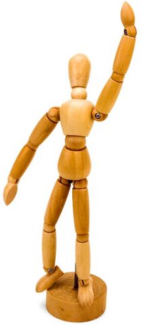 Miniature Wooden Artist's Model - 6 inch