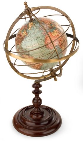 Terrestrial Armillary Sphere 13.25 x 8.75