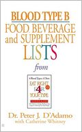 Blood Type B Food, Beverage and Supplemental Lists