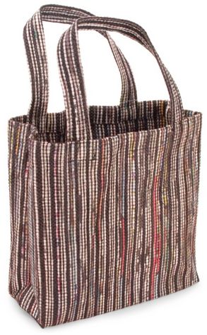 Recycled Newspaper Plastic Mini Tote (9.5''x8.5''x3.5'')