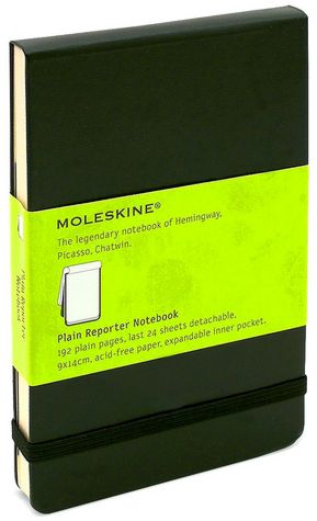 Moleskine Classic Pocket Plain Reporter Notebook