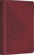 ESV Compact Bible (Trutone, Cranberry, Filigree Design) by Crossway Bibles: Book Cover