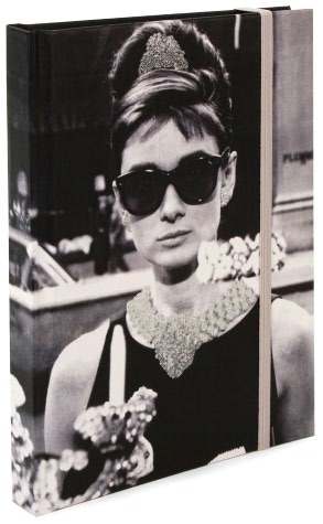 Breakfast at Tiffany's Window Black & White Lined Journal 6x8