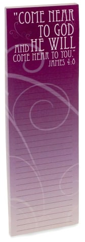 Come Near to God Purple Inspirational List Pad