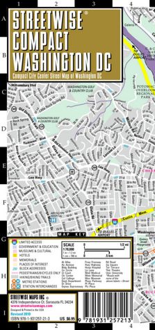 Streetwise Compact Washington DC Map - 20% smaller than our regular Washington DC map / Edition 2010