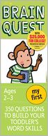 My First Brain Quest, revised 4th edition: 350 Questions and Answers to Build Your Toddlers Word Skills