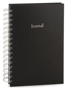 Black Basic Spiral Lined Journal (5.5