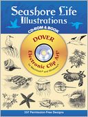 Seashore Life Illustrations (Black and White Electronic Design Series)