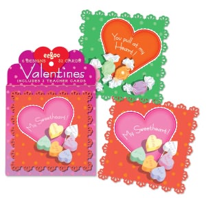 Candy Valentine Box Card Set of 32