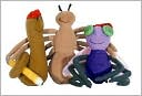 Diary of a Worm & Friends Finger Puppet Playset: 3 Puppets, 5