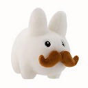 Stache Labbit White Plush by KidRobot: Product Image