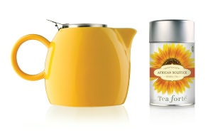 Marigold 24 oz. Pugg Teapot with African Solstice Loose Tea