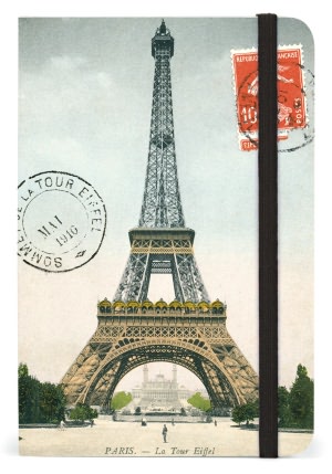 Eiffel Tower Bound Pocket Lined Journal 4 X 6