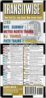 Streetwise Transitwise Map - Laminated New York Metropolitan Commuter Transit Map - Folding Pocket Size Travel Map / Edition 2012