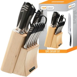  Chef Knife  on Noble   Top Chef Stainless Steel Knife Set   15 Pieces By Top Chef