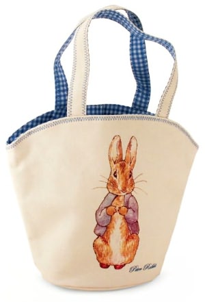 Peter Rabbit Canvas Gingham Small Tote (10 x 11 x 4)