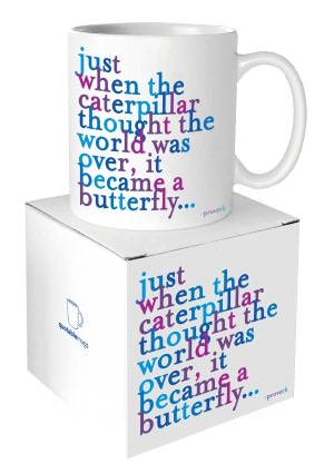 Quotable Caterpillar Butterfly Mug