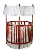 Dream On Me, Sophia Posh Circular Crib, Cherry by Dream On Me: Product Image