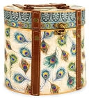 Large Peacock Oval Box by Punch Studio: Product Image