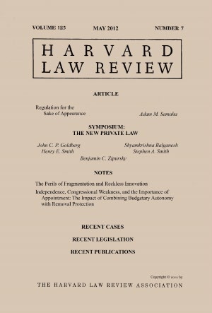 Harvard Law Review: Volume 125, Number 7 - May 2012