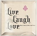 Live Laugh Small Square Tray 4.5 x 4.5 by Fringe Studio: Product Image