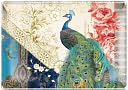 Peacock Small Rectangle Glass Tray 4''x5.75'' by Fringe: Product Image
