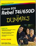 Canon EOS Rebel T4i/650D For Dummies by Julie Adair King: Book Cover
