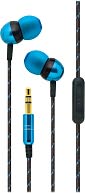 iHome Noise Isolating Earbuds with Volume Control - Blue by SDI Technologies, Inc.: Product Image