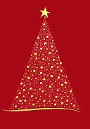 SPARKLE TREE RED CHRISTMAS BOXED CARD by Sunrise Greetings: Product Image