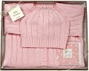 Boxed Pink Cable Sweater and Hat Set 0-6 Months by Elegant Baby: Product Image