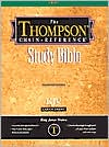 Large Print (10 Point) Thompson Chain-Reference Bible: King James Version (KJV), burgundy bonded leather, gold-edged, thumb-indexed, side-referenced, concordance, words of Christ in red