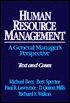 Human Resource Management: A General Manager's Perspective: Text and Cases
